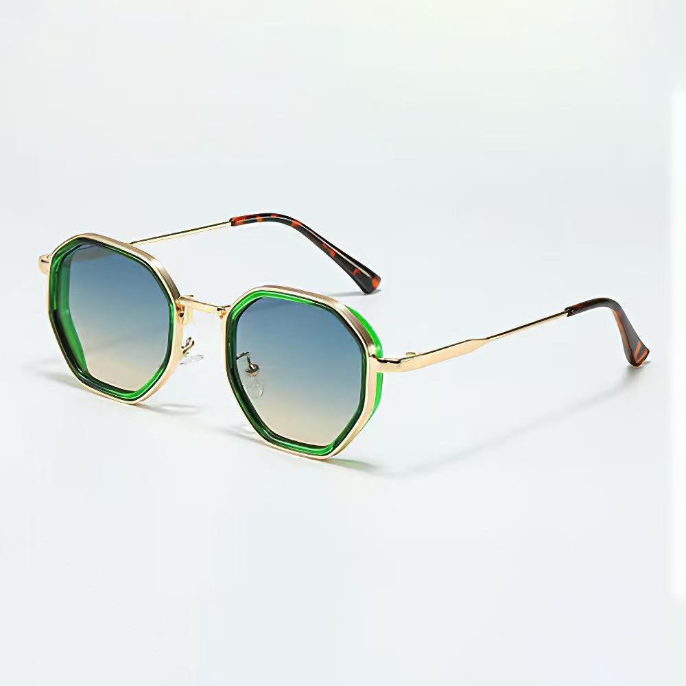 Men’s steampunk double-beam sunglasses with alloy frame - Product view 8