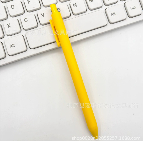 Retractable macaron color ballpoint pen with red ink and 1.0 mm bullet tip - Product view 9