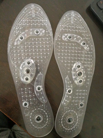 Pair of transparent magnetic massage insoles for casual shoes - Product view 5