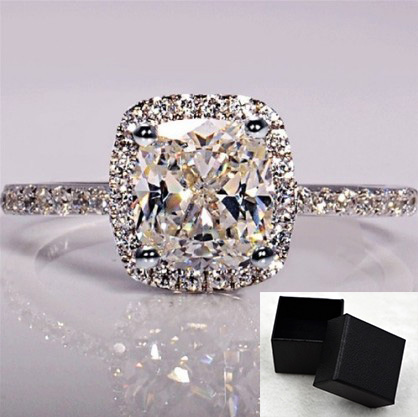 Women's silver-tone geometric ring with gemstone-style inlay - Product view 8