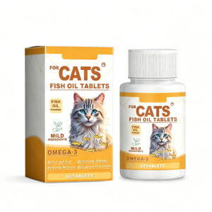60-count omega-3 fish oil chewable tablets for cats - Main product view