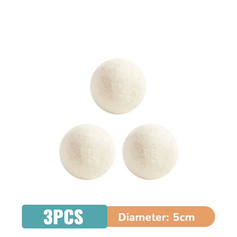 White 100% wool dryer ball with lamb pattern - Product view 5