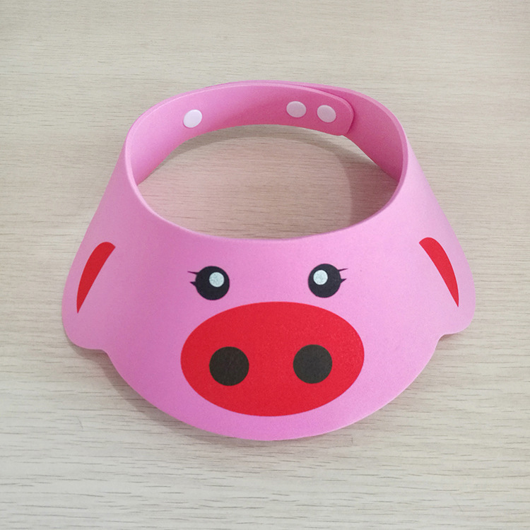 Adjustable baby bath hat with cute animal pattern - Product view 6