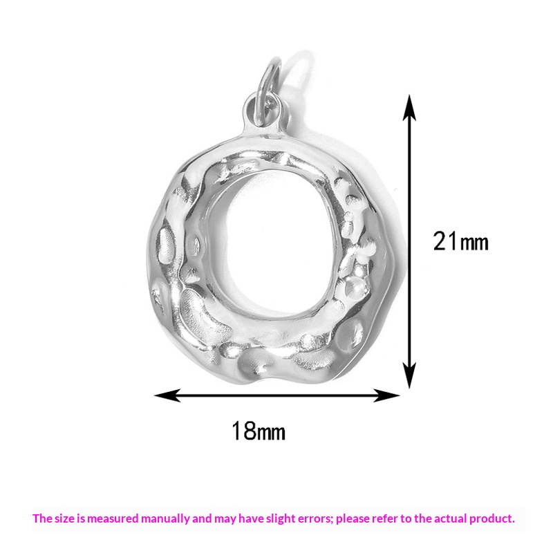 Medium stainless steel DIY jewelry pendant in a playful charm design - Product view 1