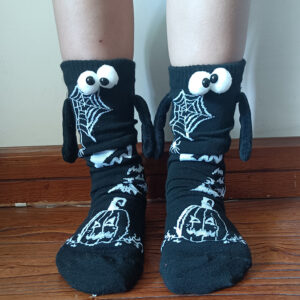 Halloween animal-pattern hand socks with magnetic suction handle - Main product view