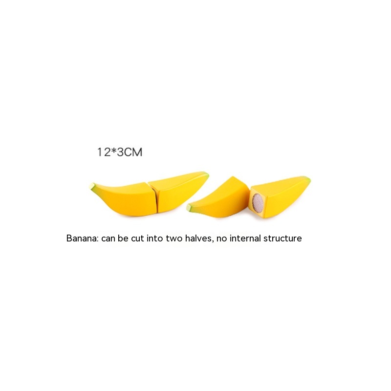 Wooden magnetic fruit and vegetable cutting toy set for children - Product view 8