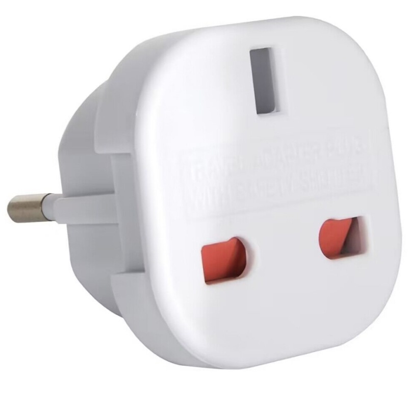 Black and white UK-to-EU conversion plug adapters - Product view 2