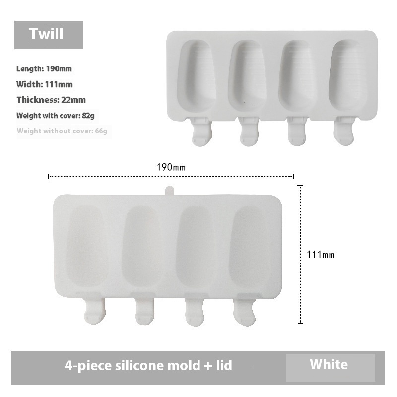 Silicone ice cream mould with lid and wooden sticks - Product view 17