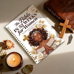 Light-colored floral 52-week planner notebook with spiral binding - Main product view
