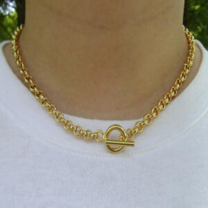 New European And American-style Fashionable Womens Metal O-link Chain Necklace - Main product view
