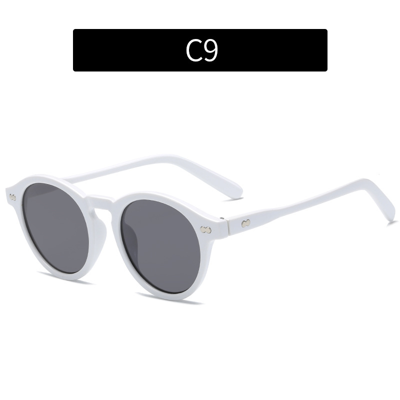 Vintage round frame sunglasses with UV400 resistance - Product view 14
