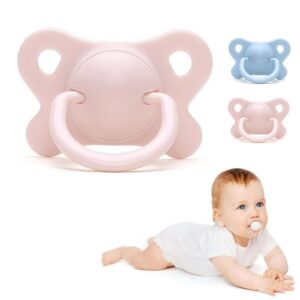Soft silicone baby pacifier with flat-head design - Main product view