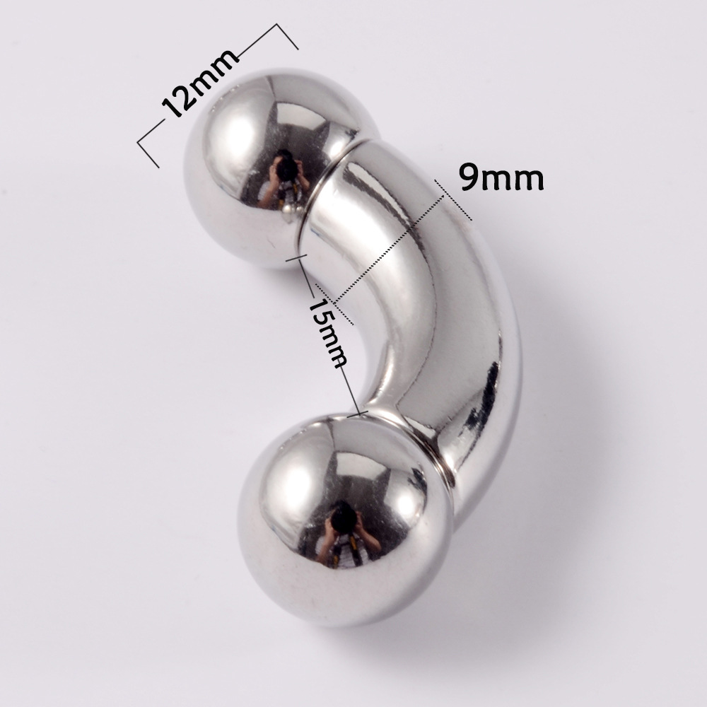Stainless steel curved geometric PA body piercing ring earring - Product view 1