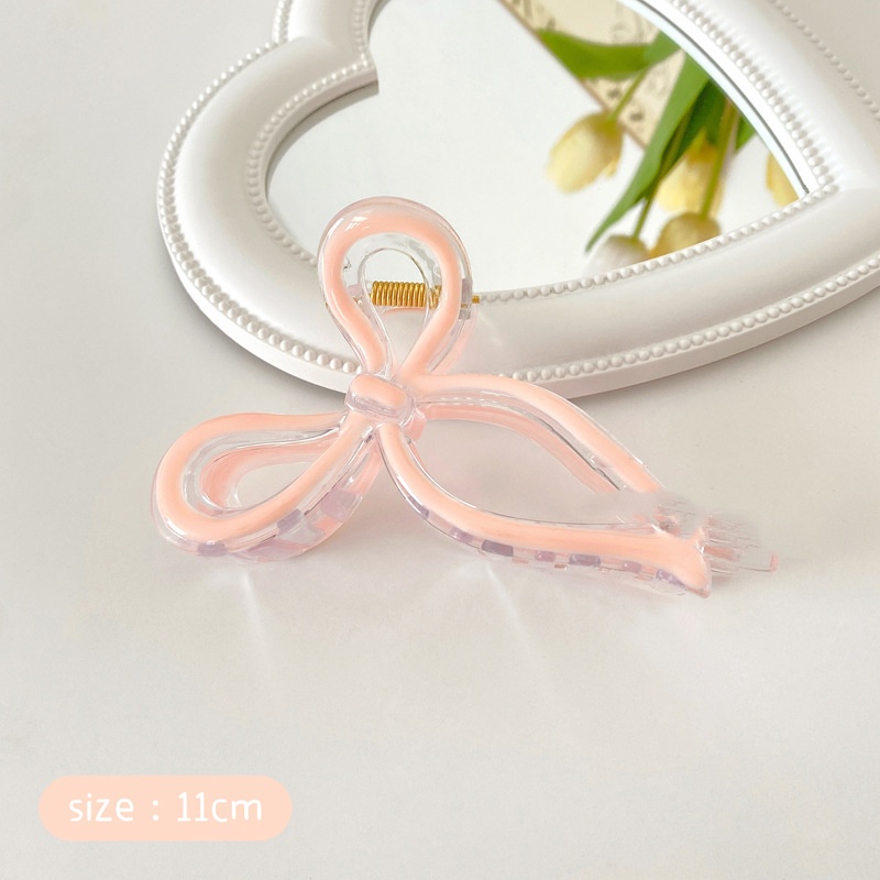 Korean-style bow jelly hair barrette for women in assorted colors - Product view 11