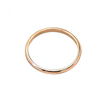 Slim 2mm titanium steel couple ring with vacuum-plated band finish - Product view 2