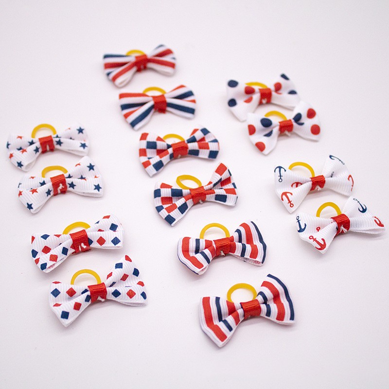 Flower bow rubber-band headdress for dogs and cats - Main product view