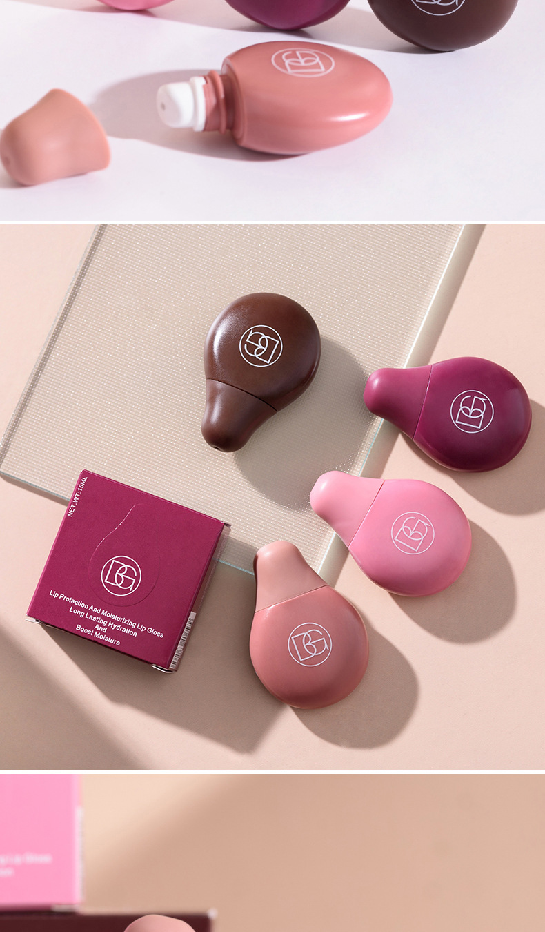 4-color Lip Moistening Colored Lip Lacquer - Product detail 4 Four-color moisturizing lip gloss lacquer - Product detail 4