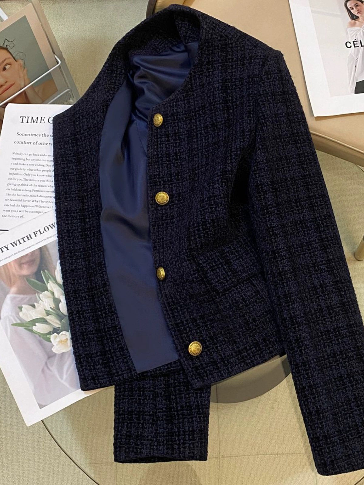 Women’s loose-fit casual suit jacket with long cuffed sleeves - Product view 4