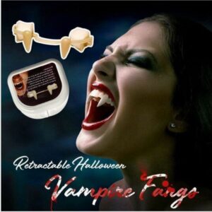 Retractable plastic vampire fangs Halloween costume prop - Main product view
