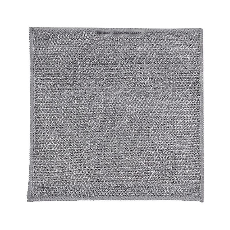 Silver check-pattern superfine fiber kitchen cleaning cloth, 20 × 20 cm - Product view 5