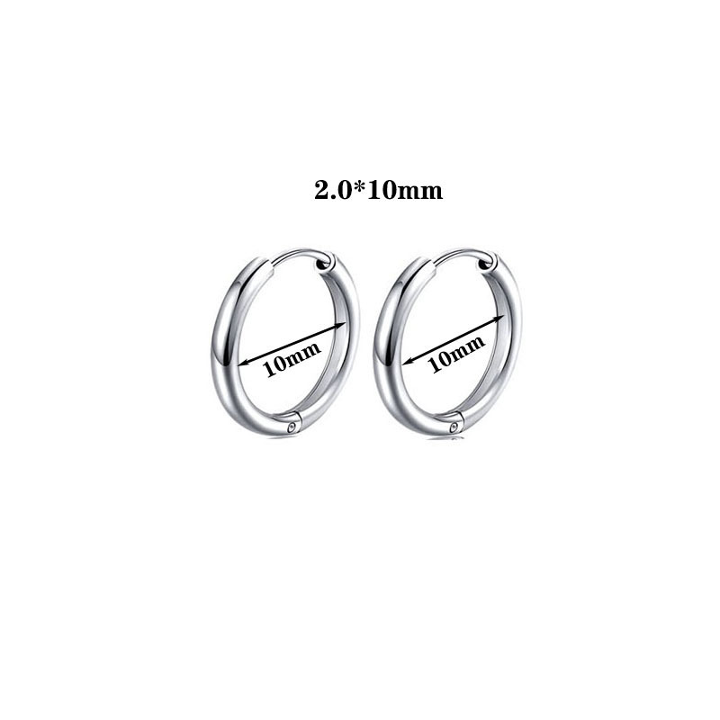 Minimalist stainless steel coil earring single piece - Product view 11