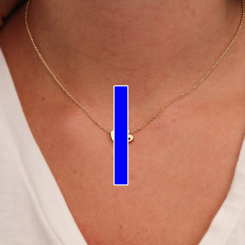 Initial pendant necklace with gold or silver-tone link chain - Product view 13