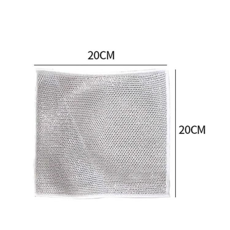 Silver Silk Rag Double-sided Kitchen Magic Dishcloth - Product view 5 Silver microfiber cleaning cloth for wiping furniture - Product view 5