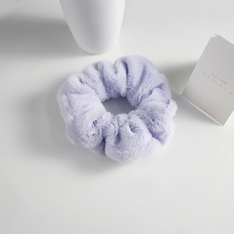 Cute plush large intestine-inspired fabric hair tie in assorted colors - Purple