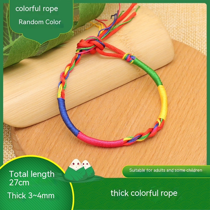 Hand-woven colorful braided rope bracelet with Chinese knot style - Product view 10