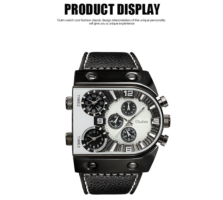 Men’s Double Display Quartz Wristwatch - Product view 6 Men's double-display quartz wristwatch in a casual style - Product view 6