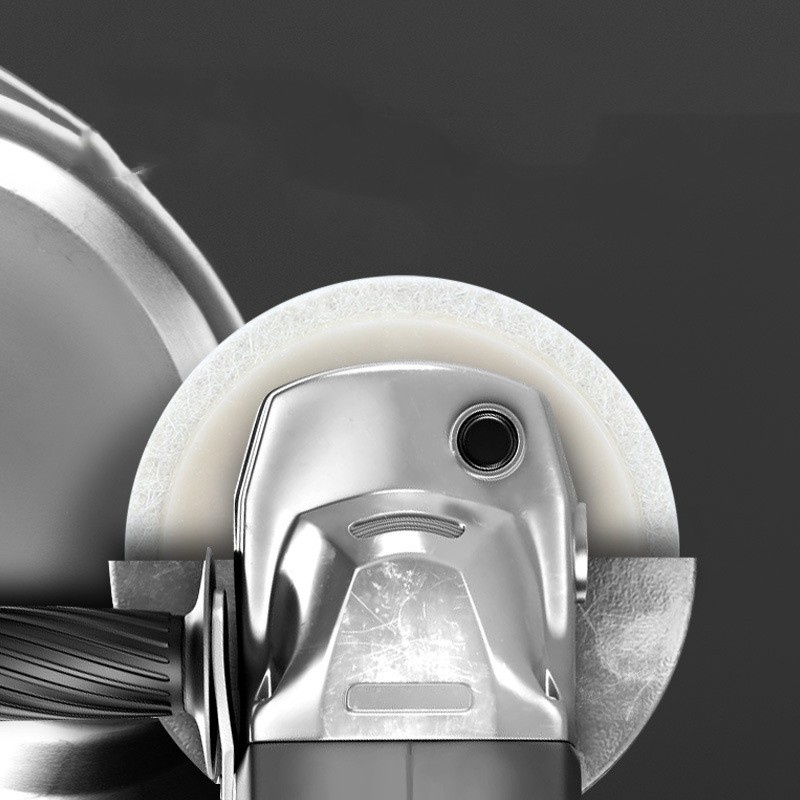 Stainless steel wool polishing wheel with 16 mm inner diameter - Main product view