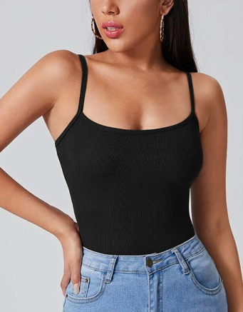 Women's solid color rib-knit halter crop top in white - Main product view