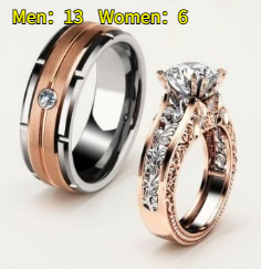 Rose gold-plated copper ring with a champagne artificial gemstone - Product view 7