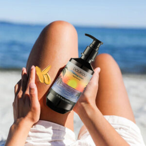 200ml coconut oil self-tanning lotion in a pump bottle - Main product view