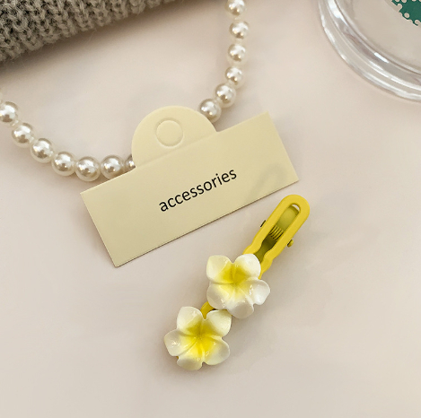 Cherry blossom or plumeria-inspired floral hair accessory - Product view 7
