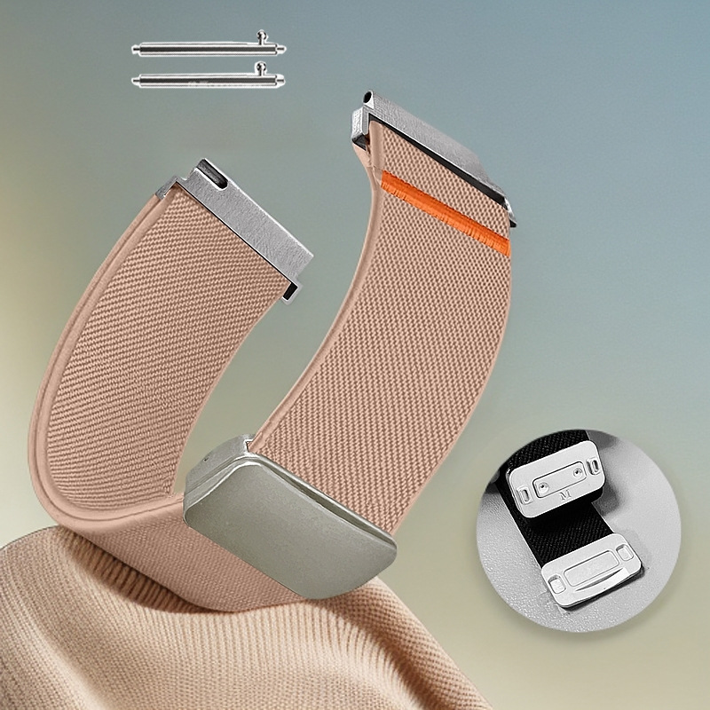 Plain-weave magnetic nylon watch strap - Product view 7