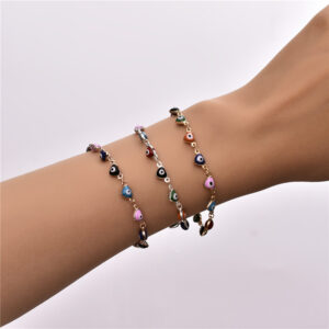 Simple geometric electroplated alloy bracelet for women - Main product view