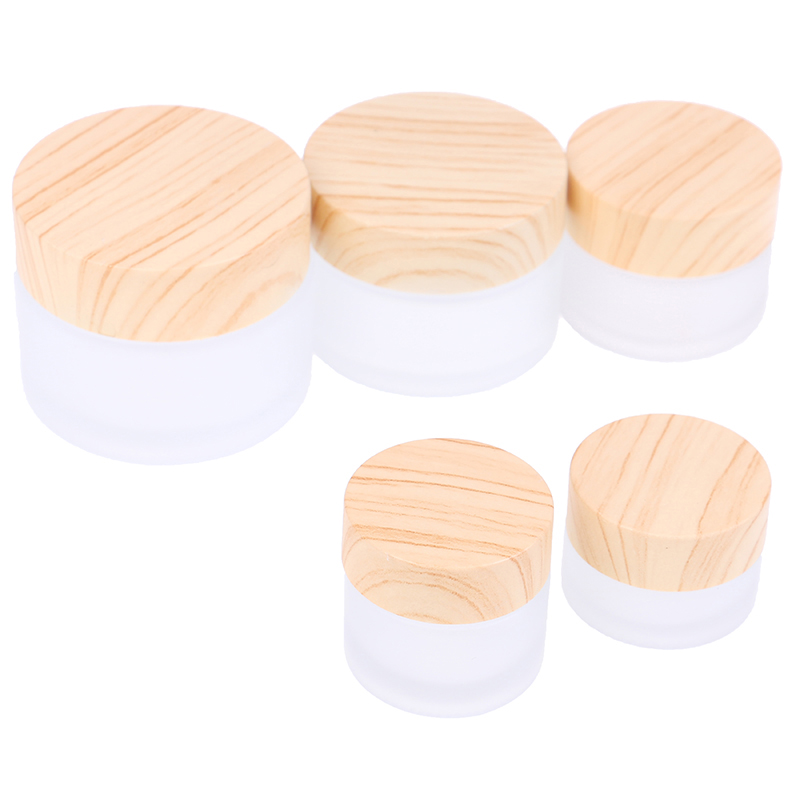 Refillable glass cosmetic cream jar with cover - Main product view
