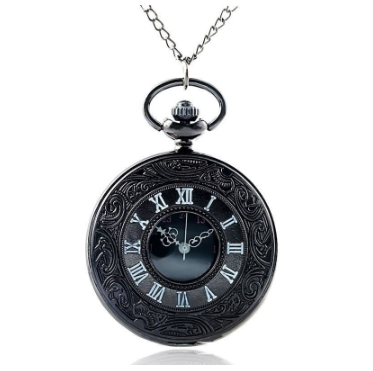 Retro double-display quartz pocket watch with necklace chain - Product view 1