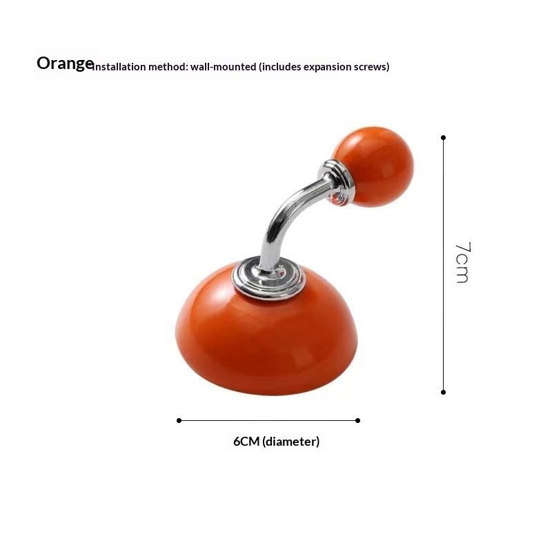 Creative ceramic single coat hook in a minimalist design - Product view 6