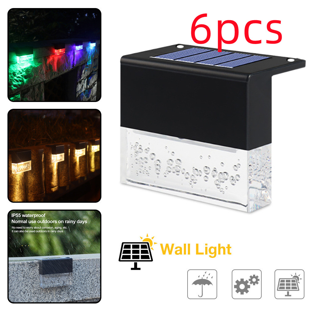 Waterproof RGB solar LED step light for a garden fence or outdoor path - Product view 2