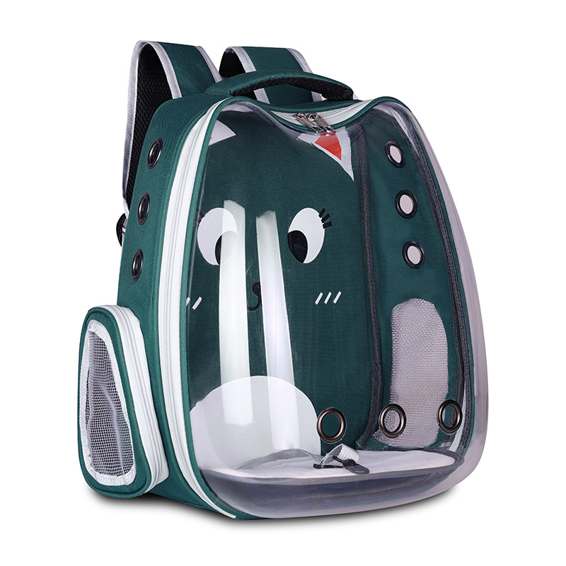Hard-shell pet backpack for cats and small dogs with a cartoon pattern - Product view 6