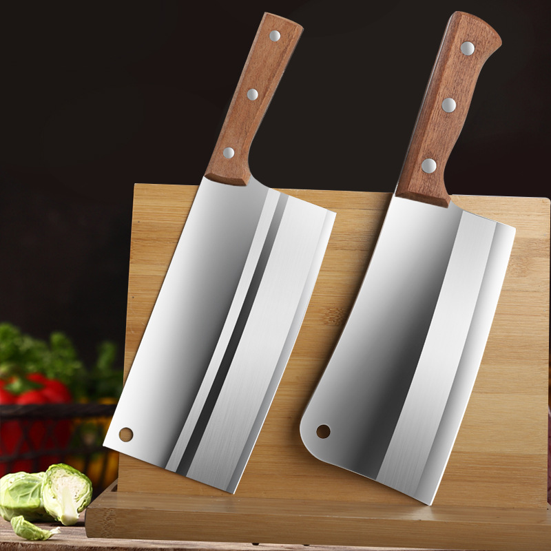 Stainless steel kitchen machete-style knife with modern simple design - Main product view