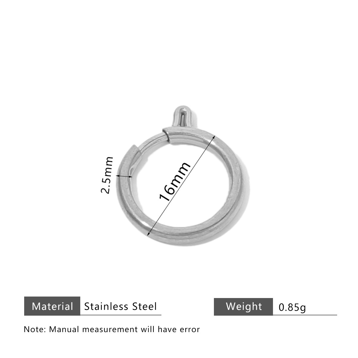 Stainless steel spring clasp DIY jewelry component in steel or gold color - Product view 9