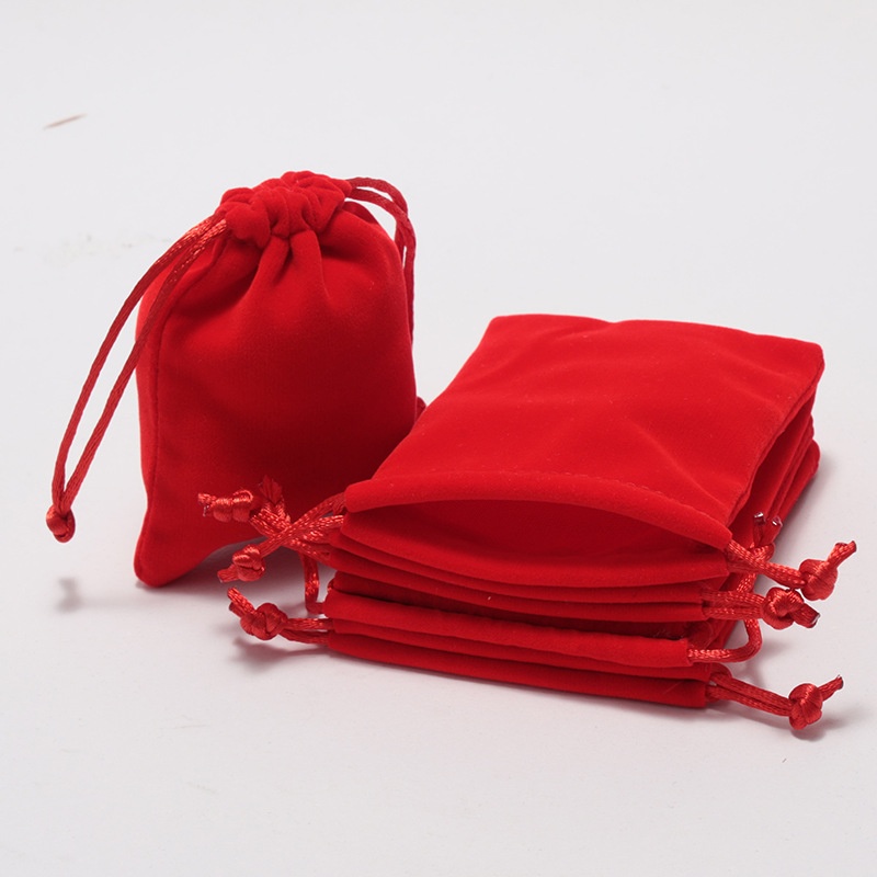 small drawstring cloth jewelry pouch - Main product view