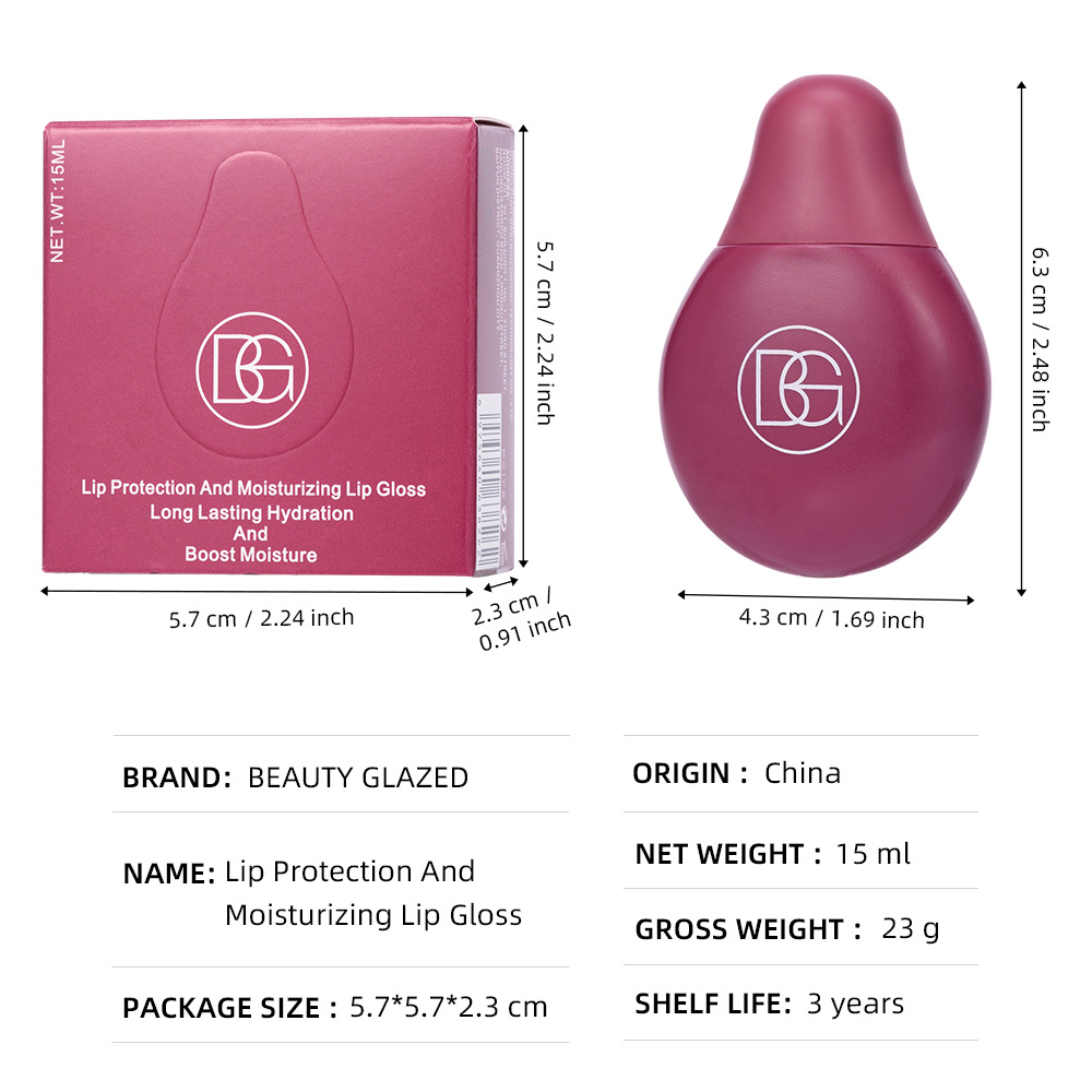 4-color Lip Moistening Colored Lip Lacquer - Product view 5 Four-color moisturizing lip gloss lacquer - Product view 5