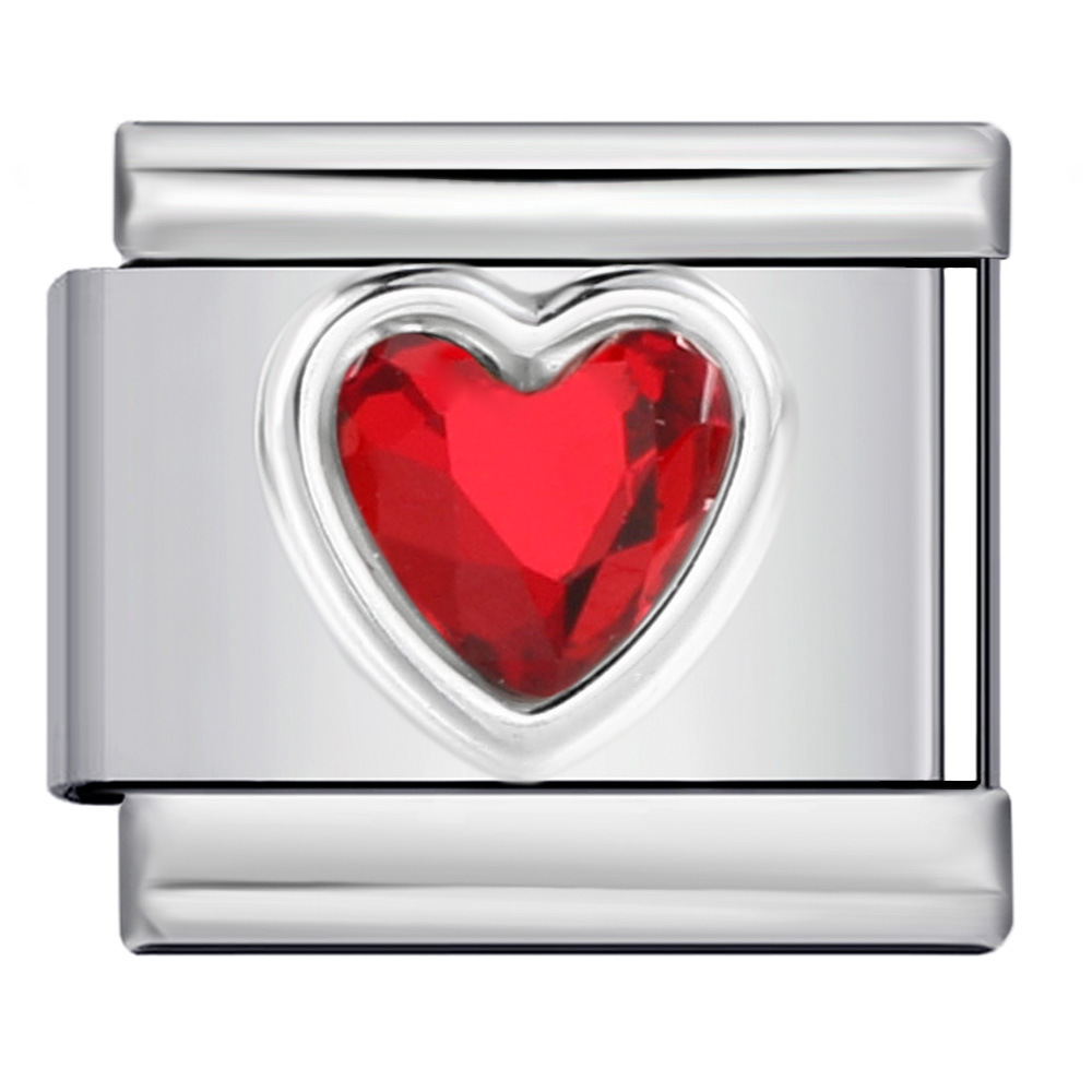Heart-themed ornamental stone module for DIY bracelet making - Product view 5