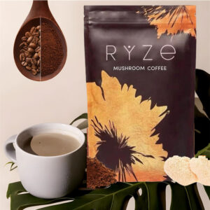 Lingzhi mushroom coffee powder in a single bag - Main product view