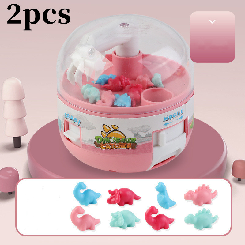 Mini dinosaur gashapon grabber machine toy in a colorful plastic design - Product view 6