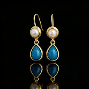 Minimalist electroplated alloy teardrop earrings for women - Main product view